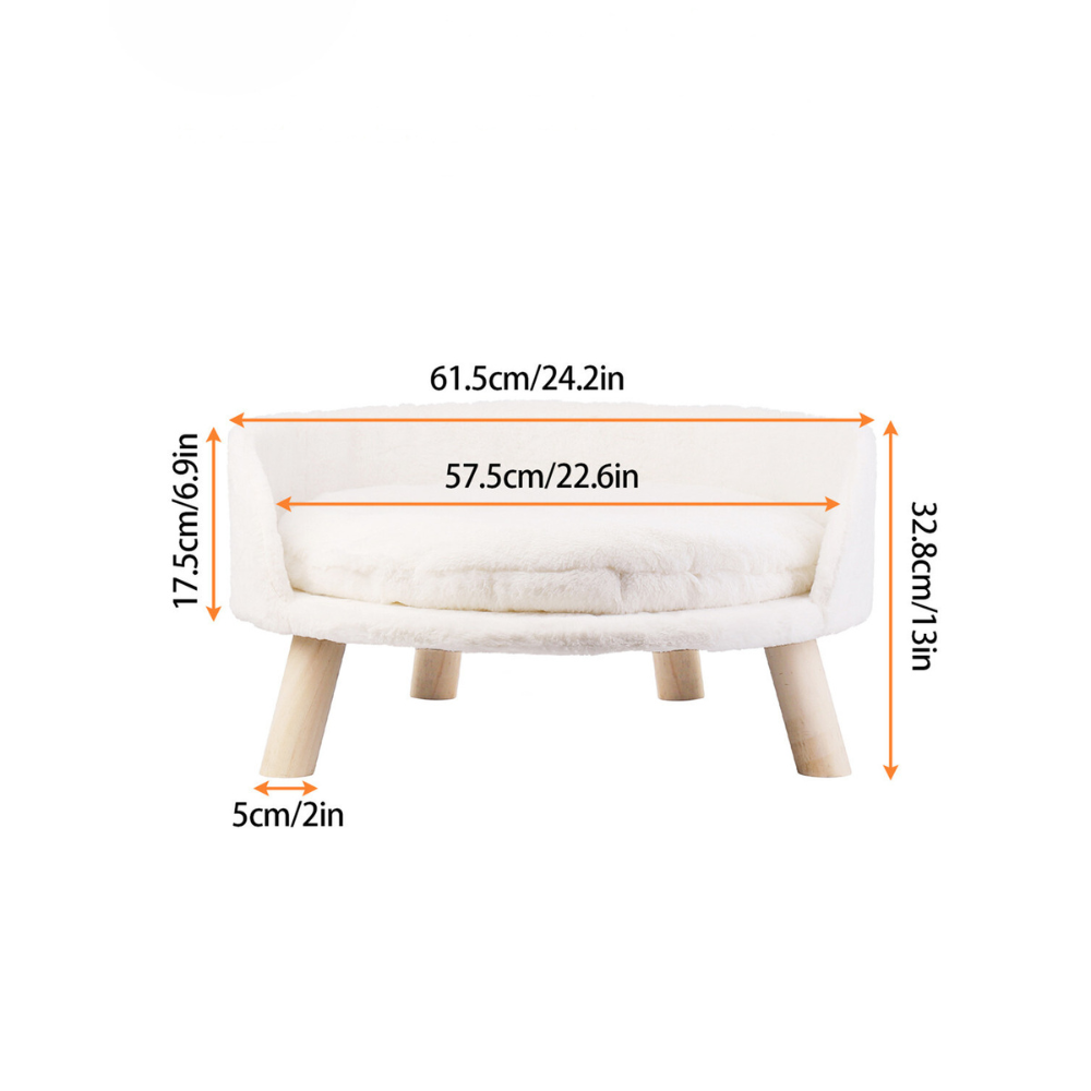 Plush Luxury Cat Bed with Cozy Cushion Pad