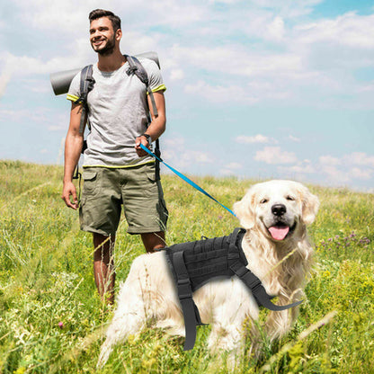No Pull Adjustable Reflective Tactical Harness for Military Service Dogs