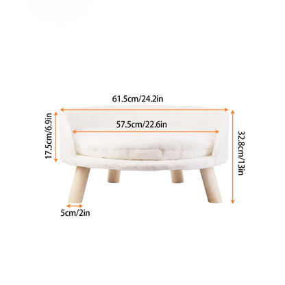 Plush Luxury Cat Bed with Cozy Cushion Pad