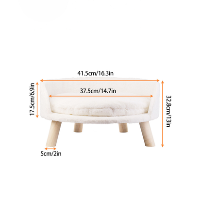 Plush Luxury Cat Bed with Cozy Cushion Pad