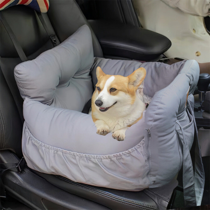 Dog Car Seat with Safety Belt Pet Booster Nest Cushion