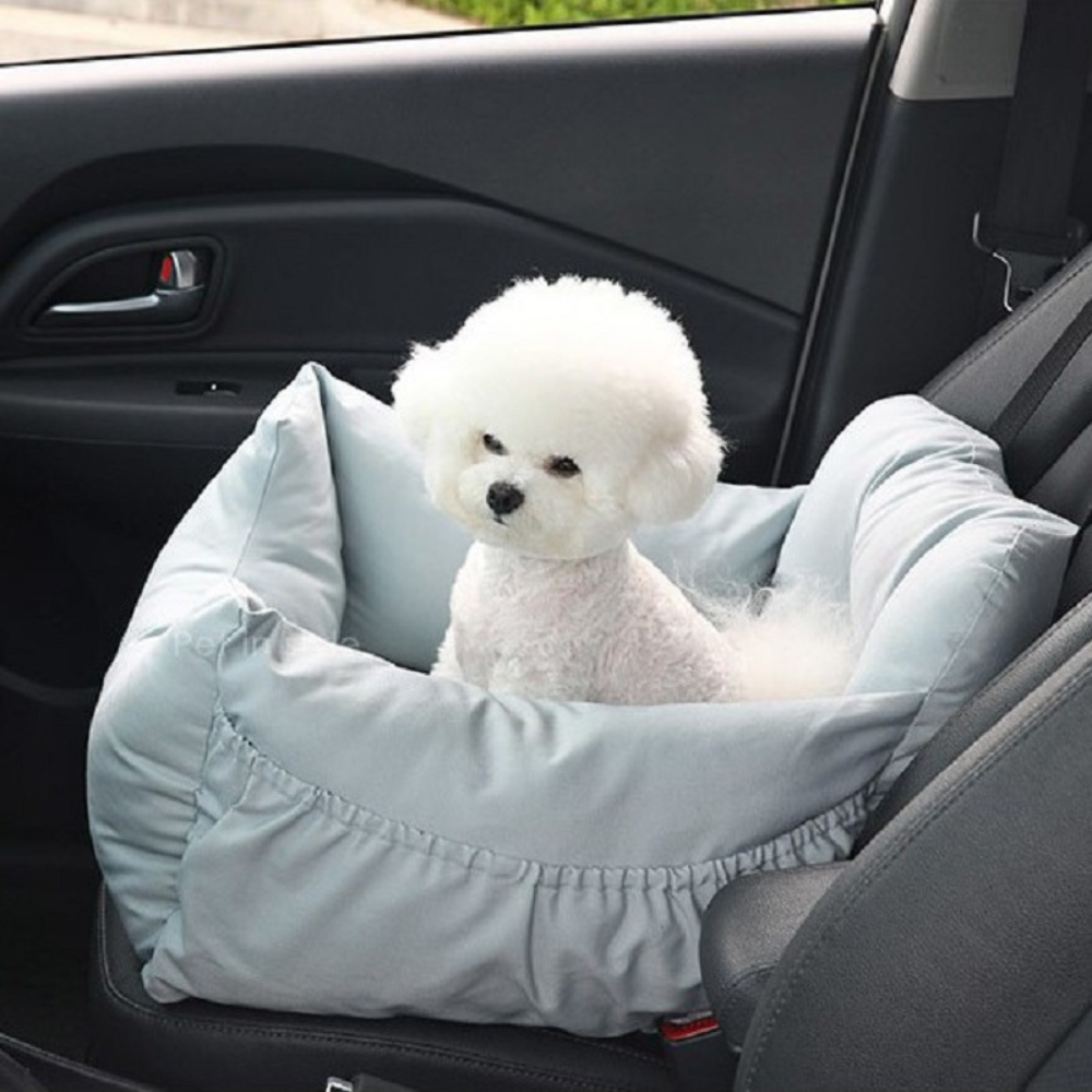 Dog Car Seat with Safety Belt Pet Booster Nest Cushion