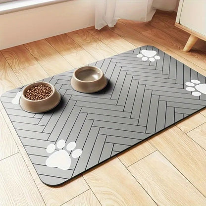 Pet Feeding Mat Waterproof Quick Dry Placemat for Food and Water Bowls