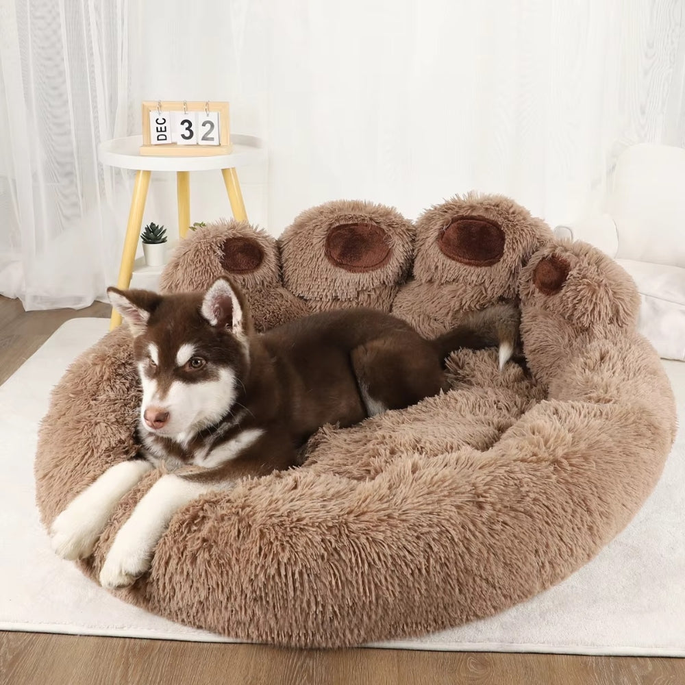 Fluffy Plush Dog Bed Large Small Pet Bed Sofa for Cats Puppy