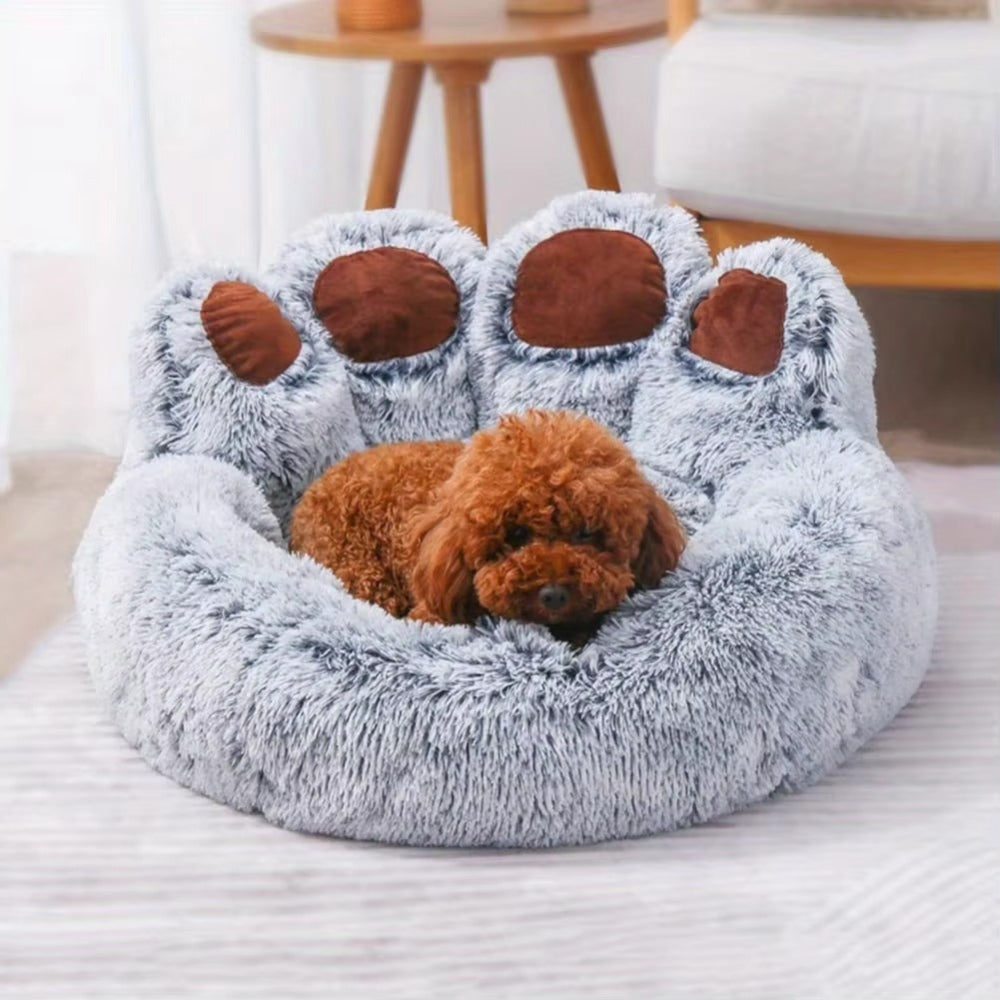 Fluffy Plush Dog Bed Large Small Pet Bed Sofa for Cats Puppy