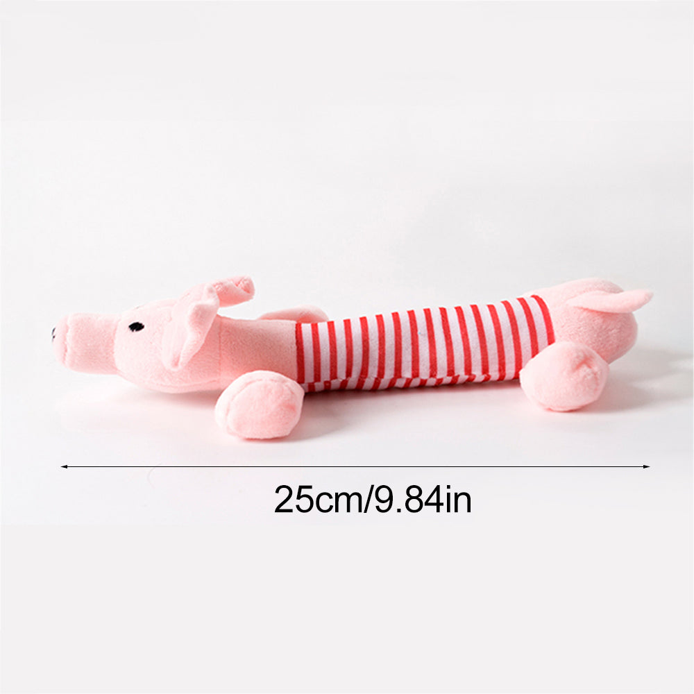 Stuffingless Plush Squeaky Dog Chew Toy Pet Squeak Toy