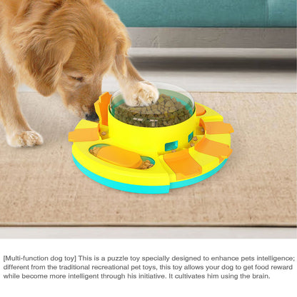 Dog Puzzle Toys Treat Popper Slow Feeder Interactive Food Dispenser
