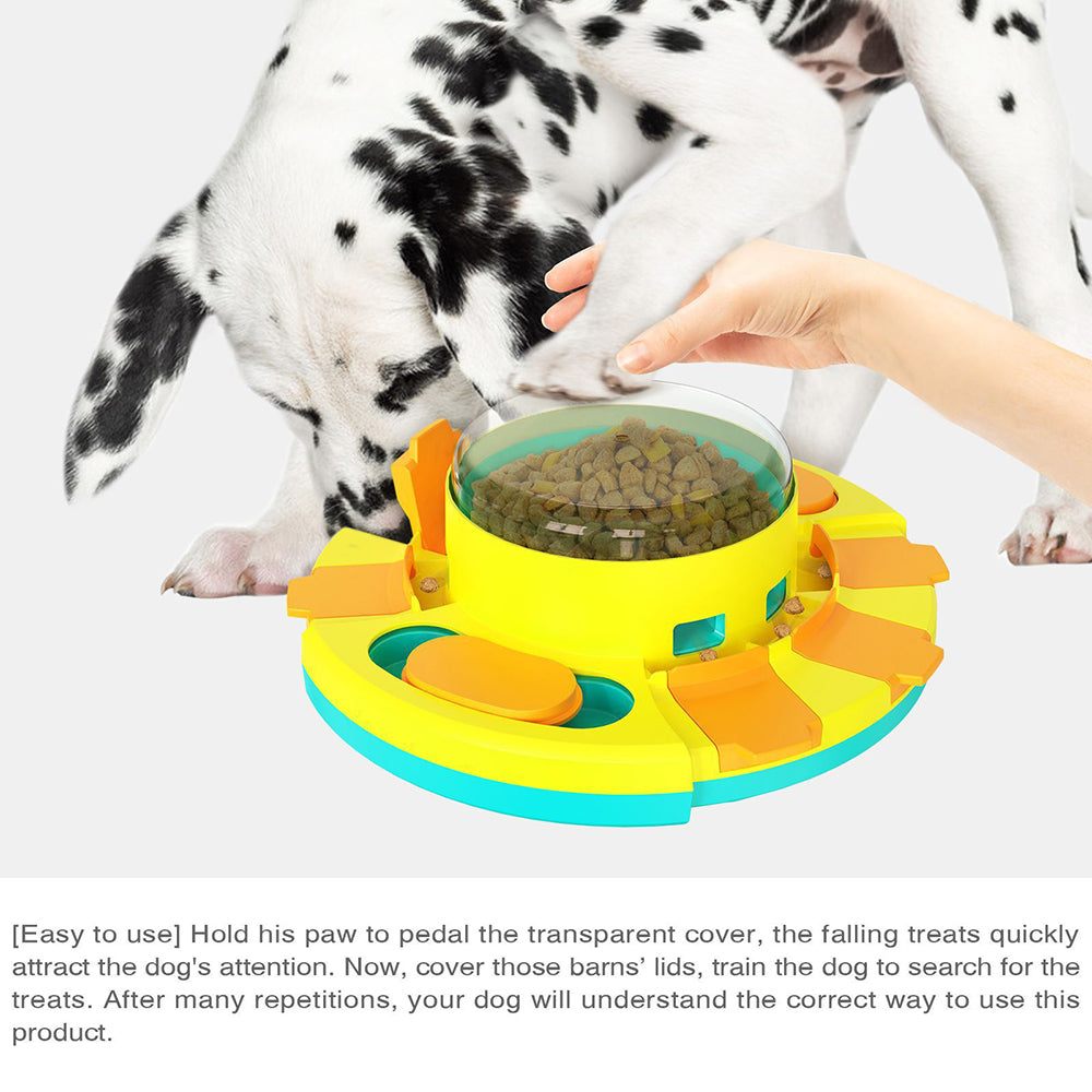 Dog Puzzle Toys Treat Popper Slow Feeder Interactive Food Dispenser
